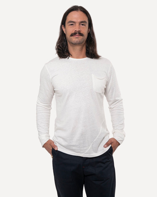 Made in Canada Long Sleeve Pocket Tee from 18 Waits — a Sustainable Men's clothing brand offering Vintage Inspired menswear and Rock and Roll Fashion.