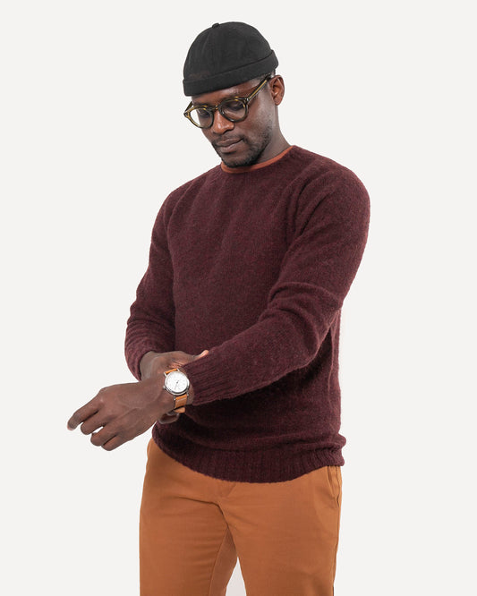 Made in Canada The Highland Crew neck from 18 Waits — a Sustainable Men's clothing brand offering Vintage Inspired menswear and Rock and Roll Fashion.