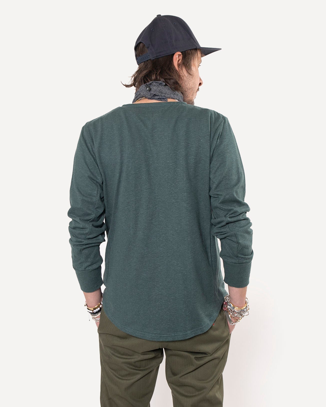Made in Canada Long Sleeve Pocket Tee from 18 Waits — a Sustainable Men's clothing brand offering Vintage Inspired menswear and Rock and Roll Fashion.
