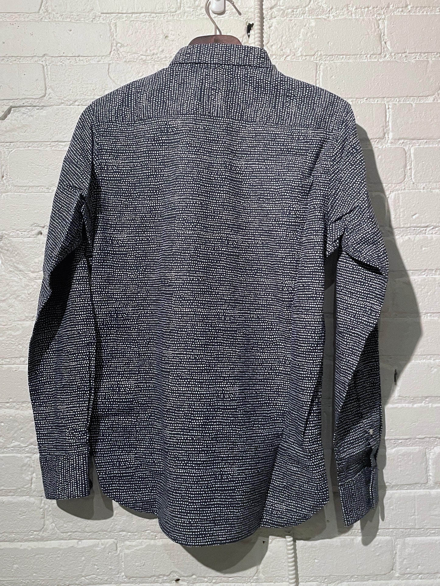 Made in Canada, the Space Dots Vintage Dylan from 18 Waits, a sustainable menswear brand known for vintage-inspired style and rock and roll fashion—an Imogene and Willie alternative focused on quality and character.