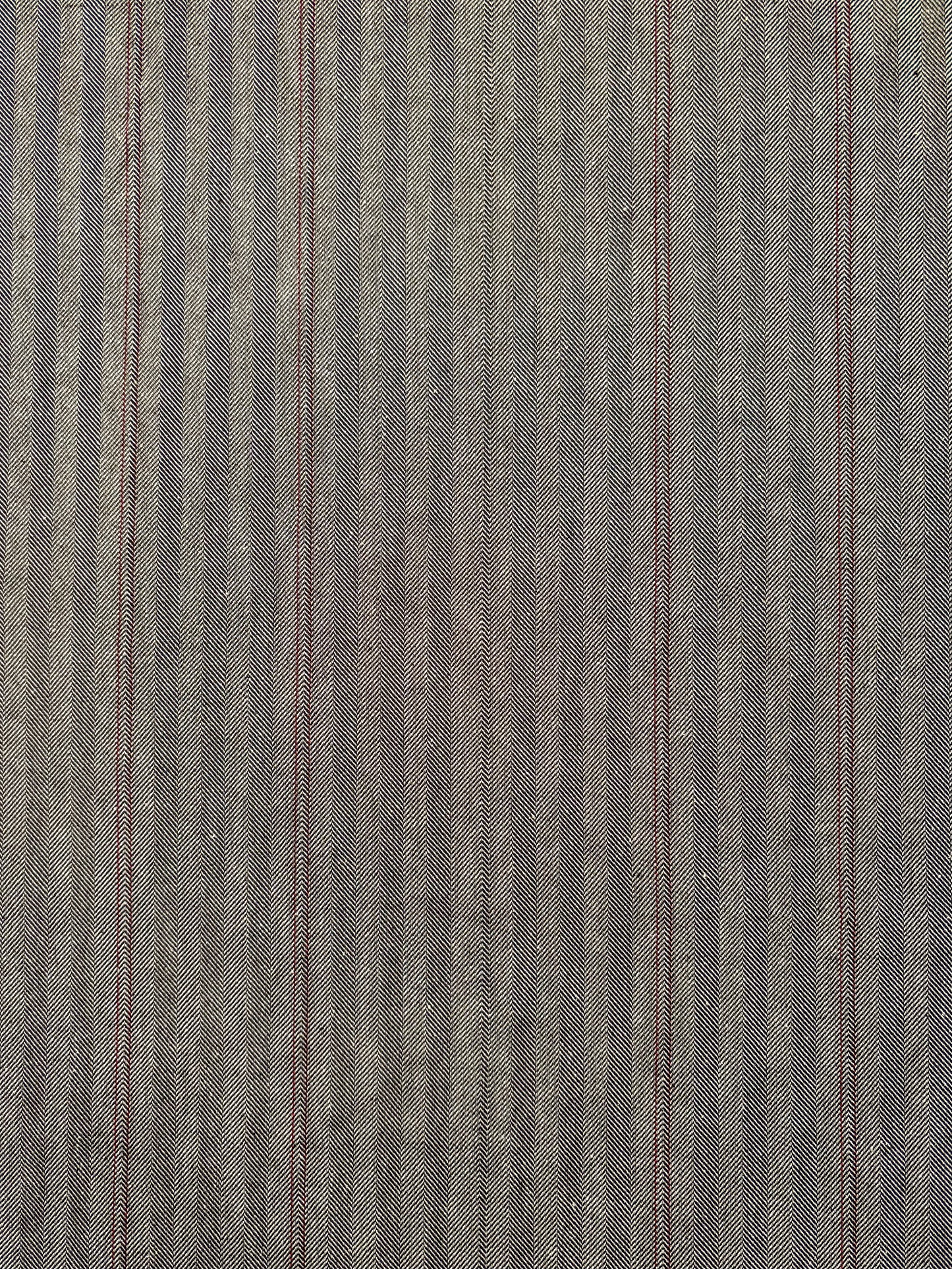 Fabric | Black Herringbone/Red Stripe Denim