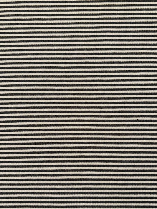 Fabric | Charcoal/White Stripe Jersey Knit