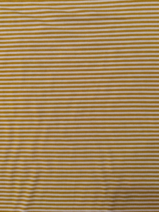 Fabric | Yellow/White Stripe Jersey Knit