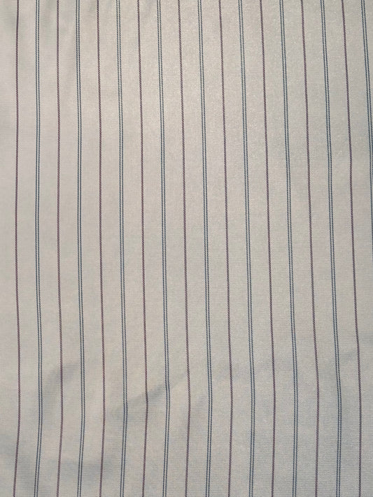 Fabric | White Pinstripe Acetate Lining