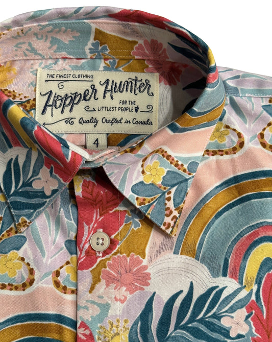 Made in Canada, Kids short sleeve shirt from 18 Waits — a Sustainable Men's clothing brand offering Vintage Inspired menswear and Rock and Roll Fashion. A refined Imogene and Willie alternative for those who value quality and character.