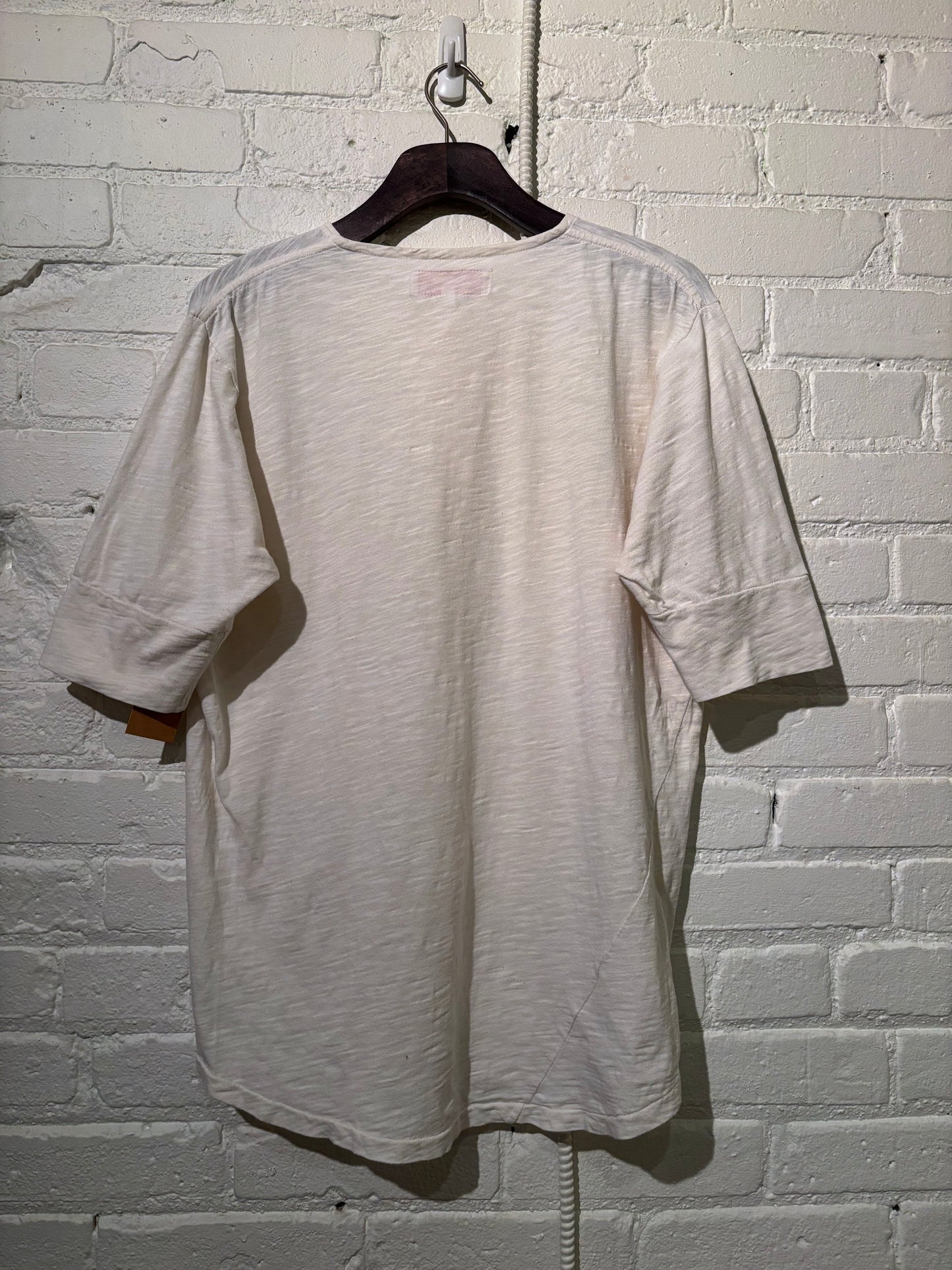 Made in Canada, Grey Vintage Heritage Henley from 18 Waits, a sustainable menswear brand known for vintage-inspired style and rock and roll fashion—an Imogene and Willie alternative focused on quality and character.