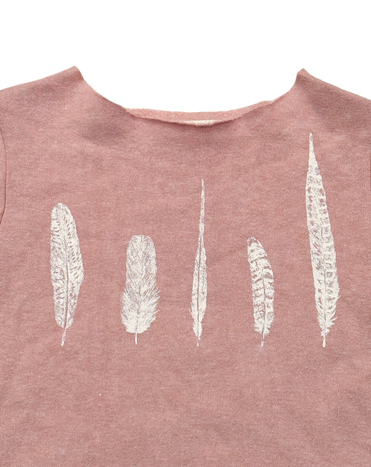 Crew Sweater | Rose Feathers