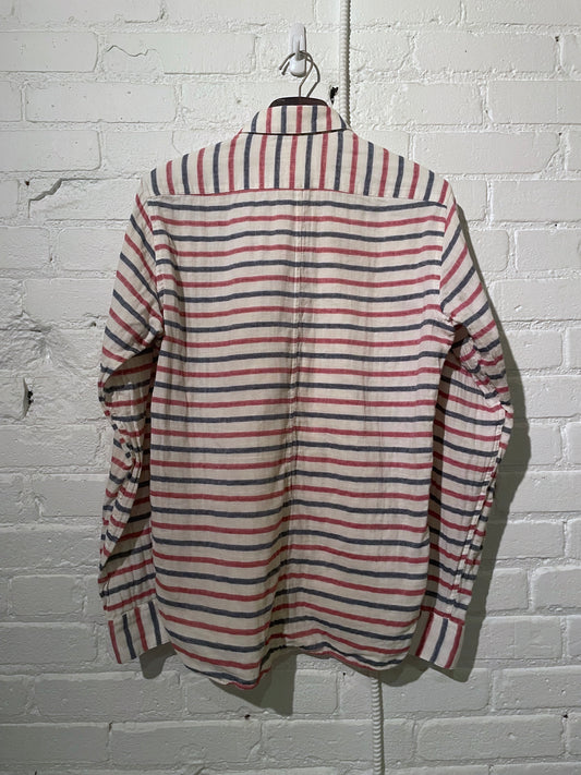 Vintage Long Sleeve Pullover | Red and Blue Stripe