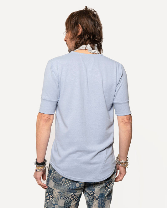 Hithchiker Henley | Sky Blue Slub