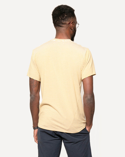 Short Sleeve Pocket Tee | Sunburst Stripes