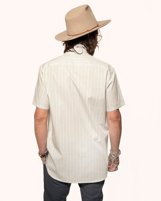 Short Sleeve Neuwirth | Vintage Teal Stripes