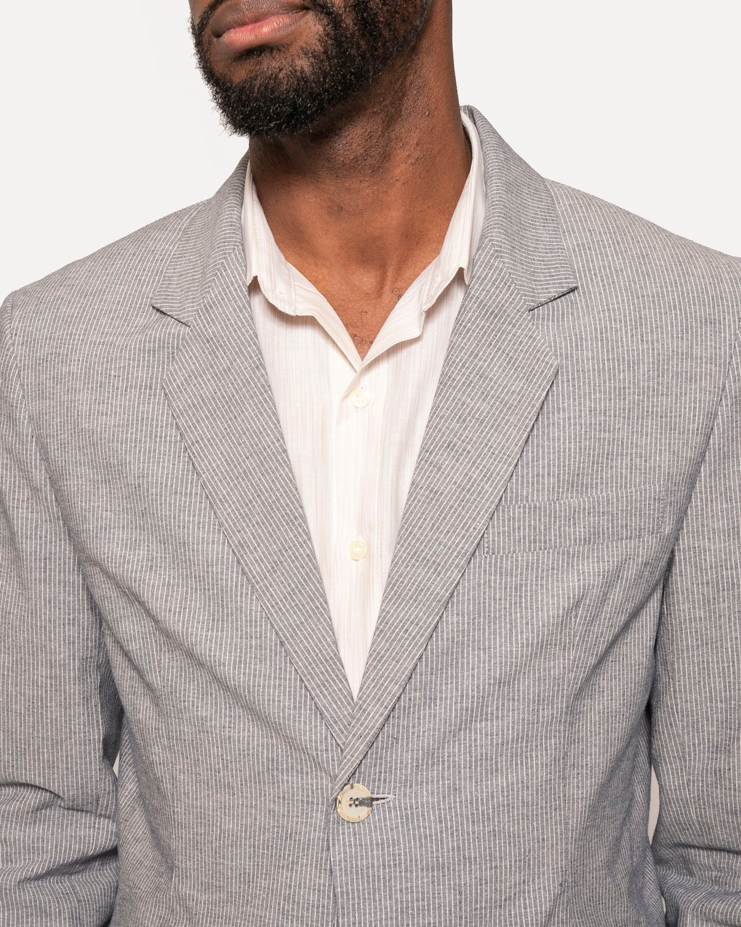 Blazer | Pinstripe Chambray