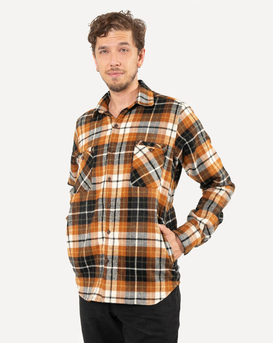 Made in Canada Long Sleeve Woodsman Shirt from 18 Waits — a Sustainable Men's clothing brand offering Vintage Inspired menswear and Rock and Roll Fashion.