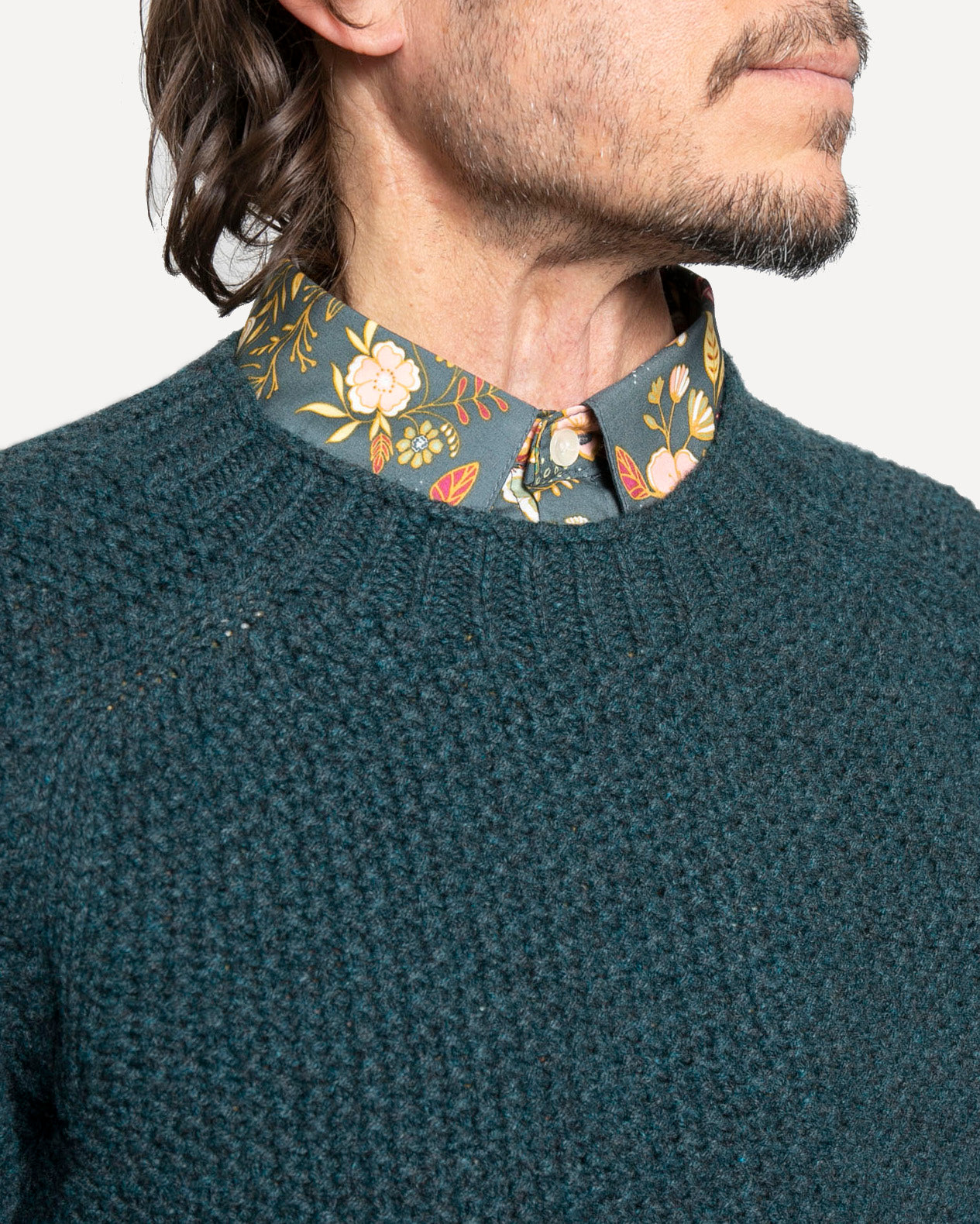 Made in Canada The Highland Crew Sweater from 18 Waits — a Sustainable Men's clothing brand offering Vintage Inspired menswear and Rock and Roll Fashion.