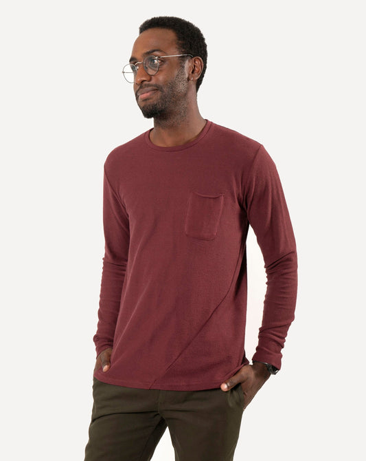 Made in Canada Long Sleeve Pocket Tee from 18 Waits — a Sustainable Men's clothing brand offering Vintage Inspired menswear and Rock and Roll Fashion.
