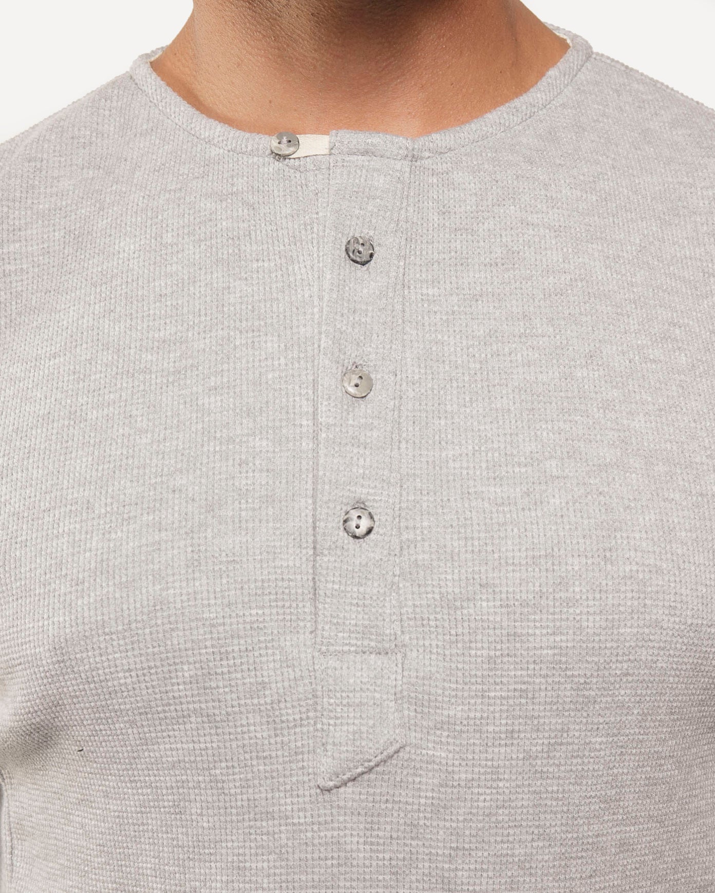 Made in Canada, Heritage Henley from 18 Waits — a Sustainable Men's clothing brand offering Vintage Inspired menswear and Rock and Roll Fashion. A refined Imogene and Willie alternative for those who value quality and character.