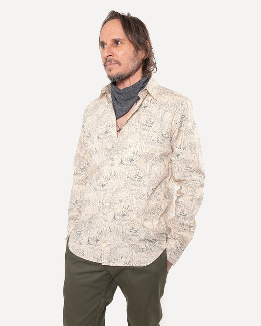 Made in Canada The Long Sleeve Dylan Shirt from 18 Waits — a Sustainable Men's clothing brand offering Vintage Inspired menswear and Rock and Roll Fashion.