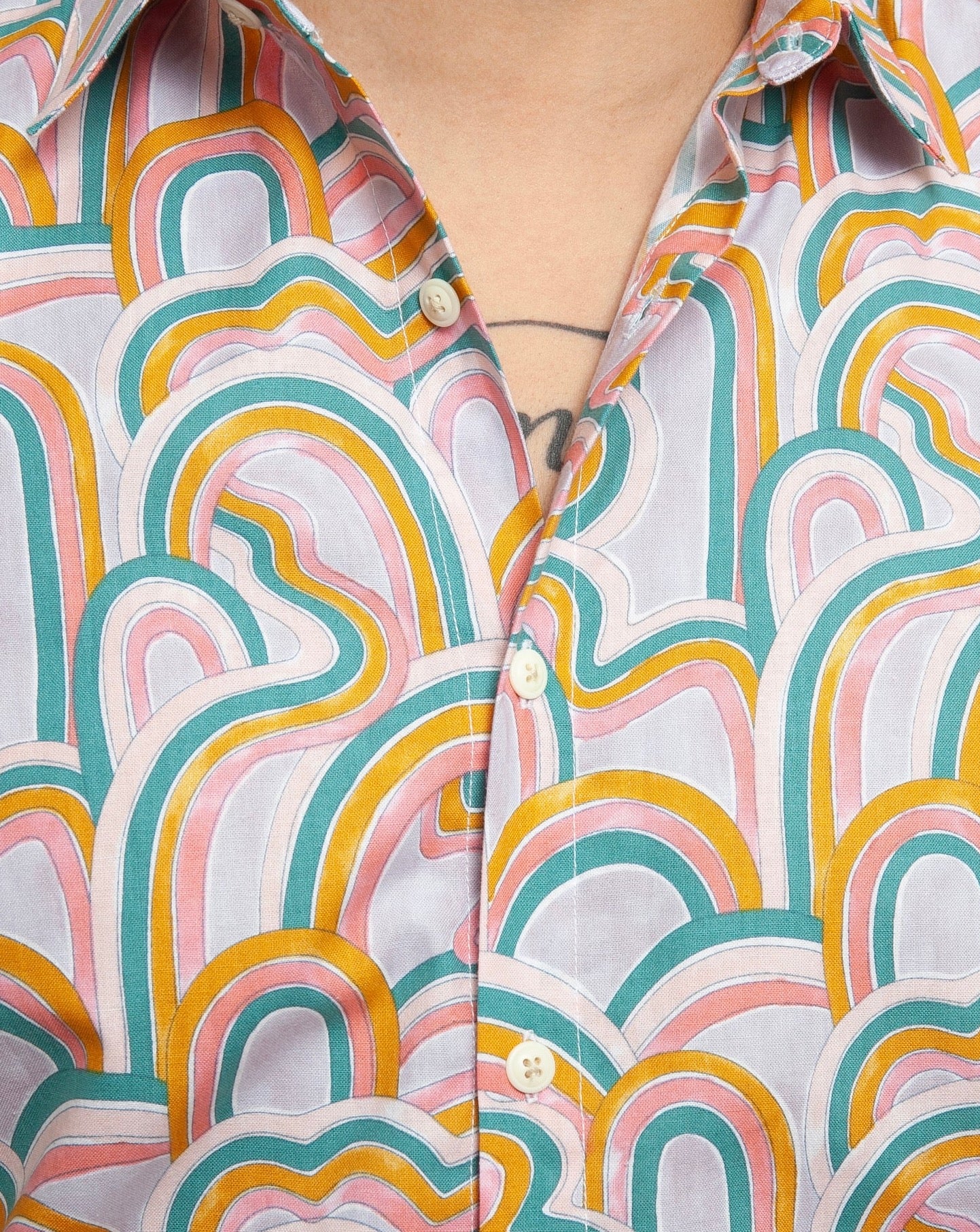 Short Sleeve Dylan Shirt | Pink Garden