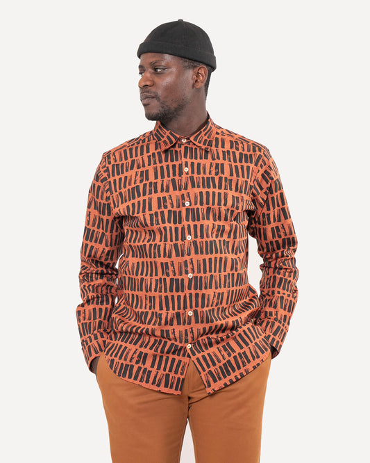 Made in Canada The Long Sleeve Dylan Shirt from 18 Waits — a Sustainable Men's clothing brand offering Vintage Inspired menswear and Rock and Roll Fashion.