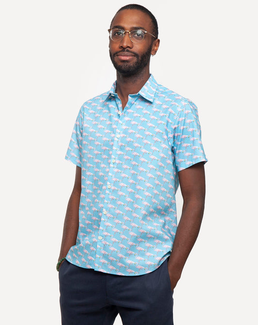 Short sleeve Dylan Shirt from 18 Waits — a Sustainable Men's clothing brand offering Vintage Inspired menswear and Rock and Roll Fashion.