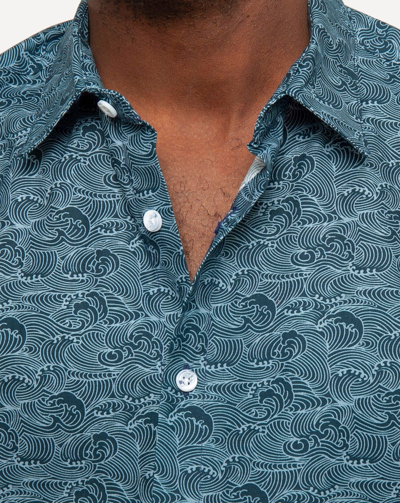 Short Sleeve Dylan Shirt | Navy Waves