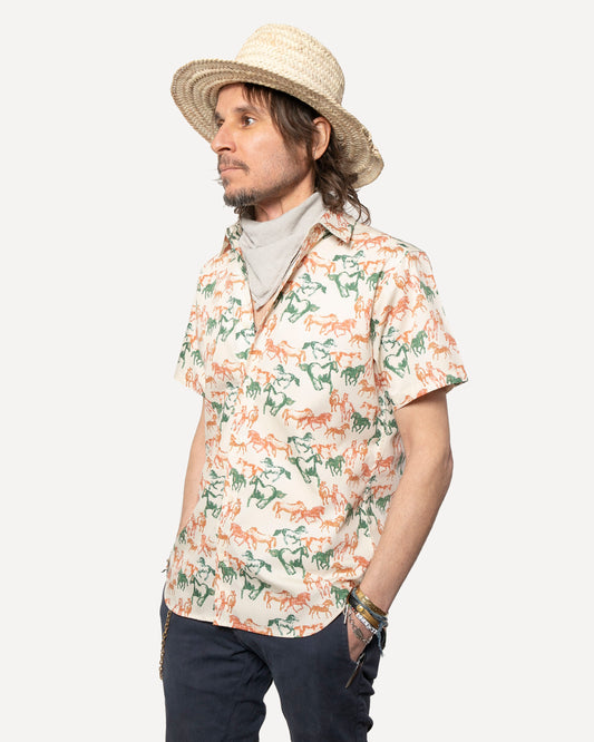 Short sleeve Dylan Shirt from 18 Waits — a Sustainable Men's clothing brand offering Vintage Inspired menswear and Rock and Roll Fashion.