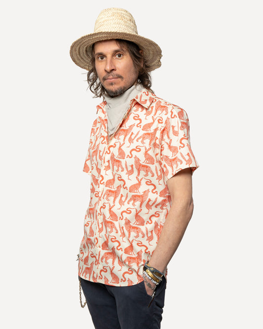 Short sleeve Dylan Shirt from 18 Waits — a Sustainable Men's clothing brand offering Vintage Inspired menswear and Rock and Roll Fashion.