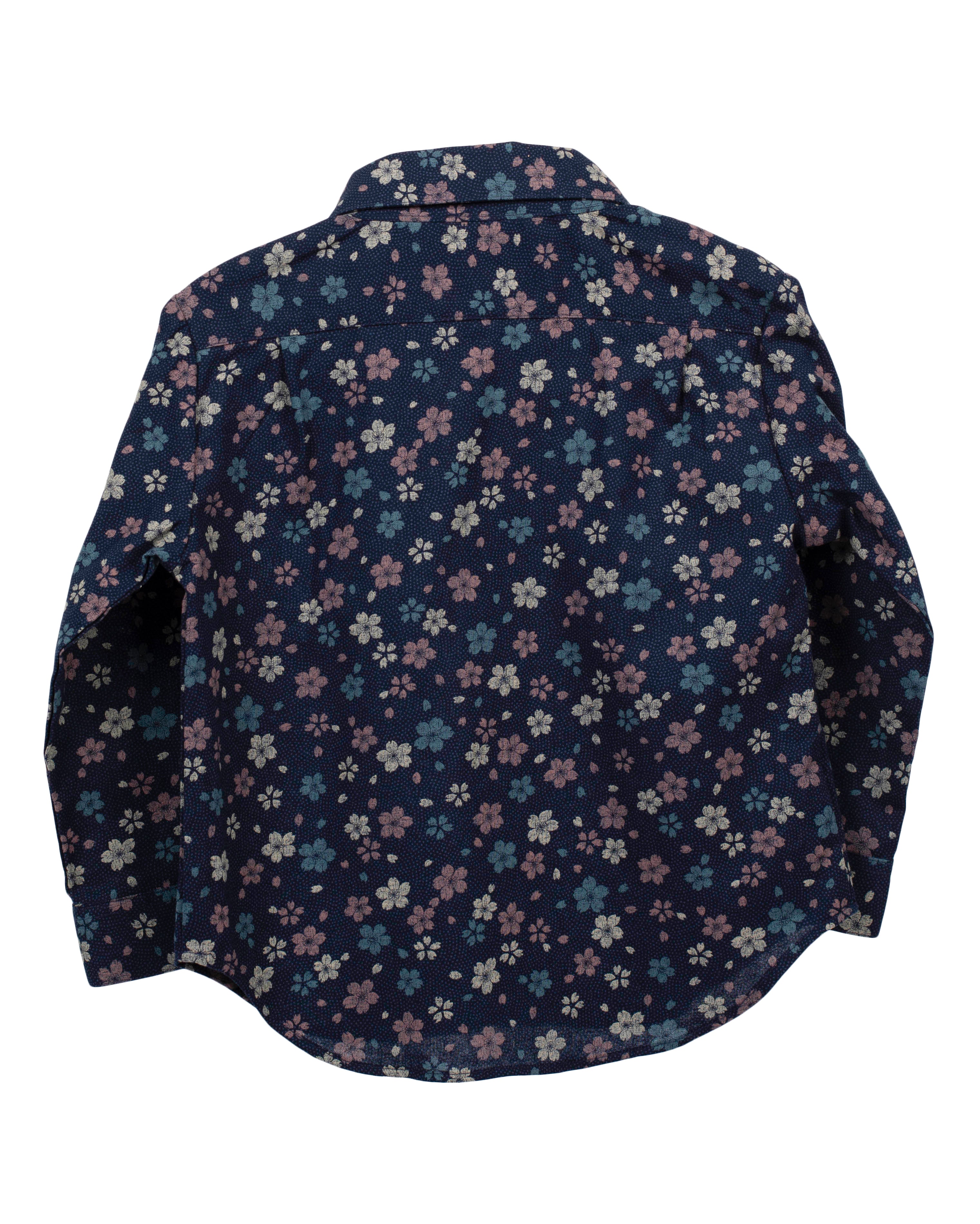 Long Sleeve Shirt | Navy Wildflowers