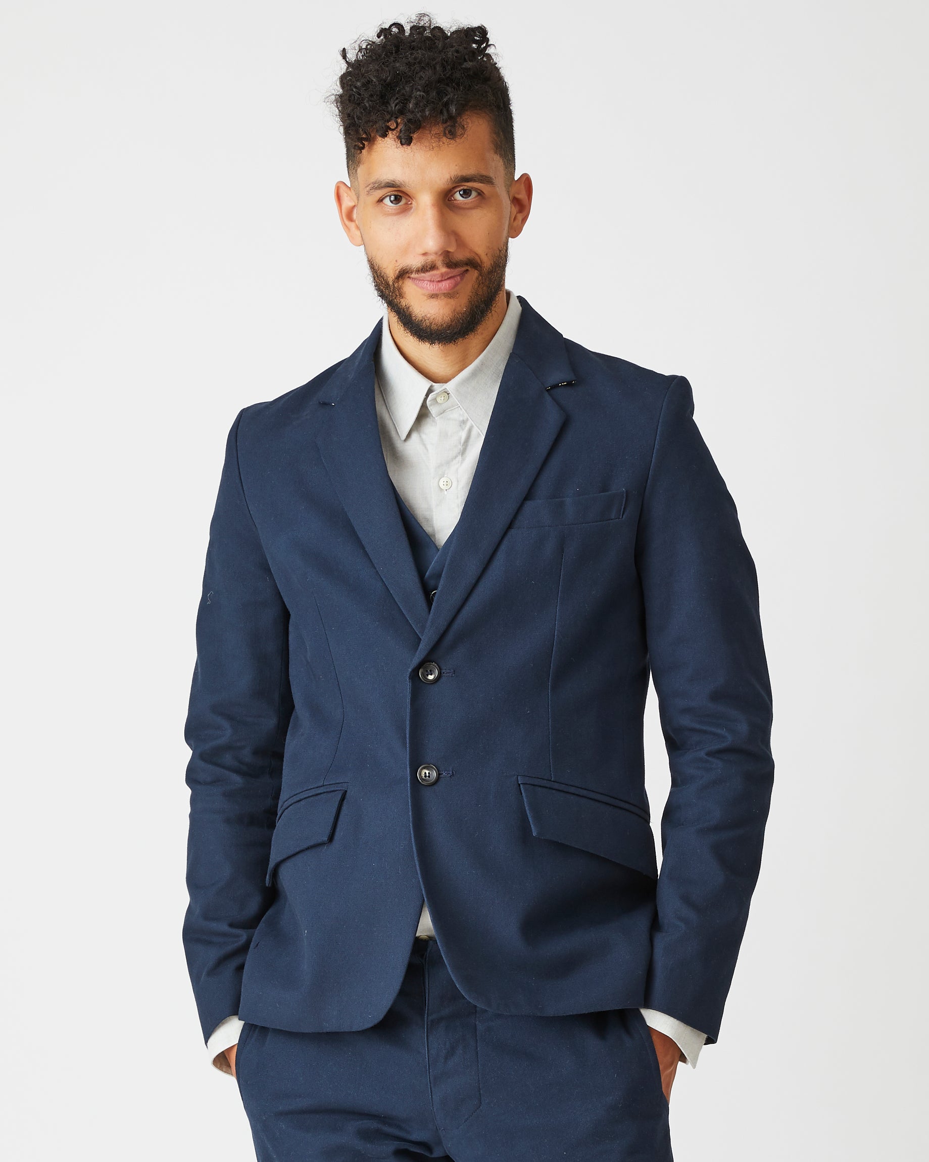 Blazer | Soft Navy Twill – 18 Waits