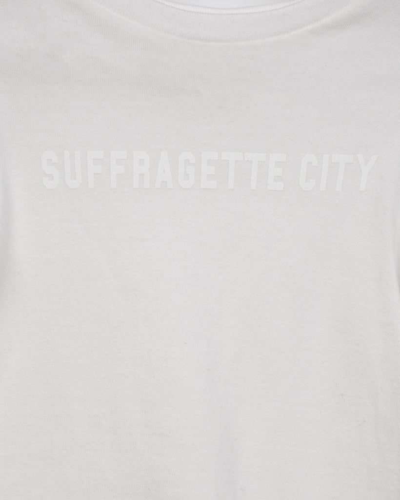 Kids White Graphic T-Shirt | Hopper Hunter | Detail