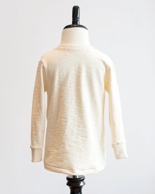 Kids Natural Slub Jersey Long Sleeve T-Shirt -back