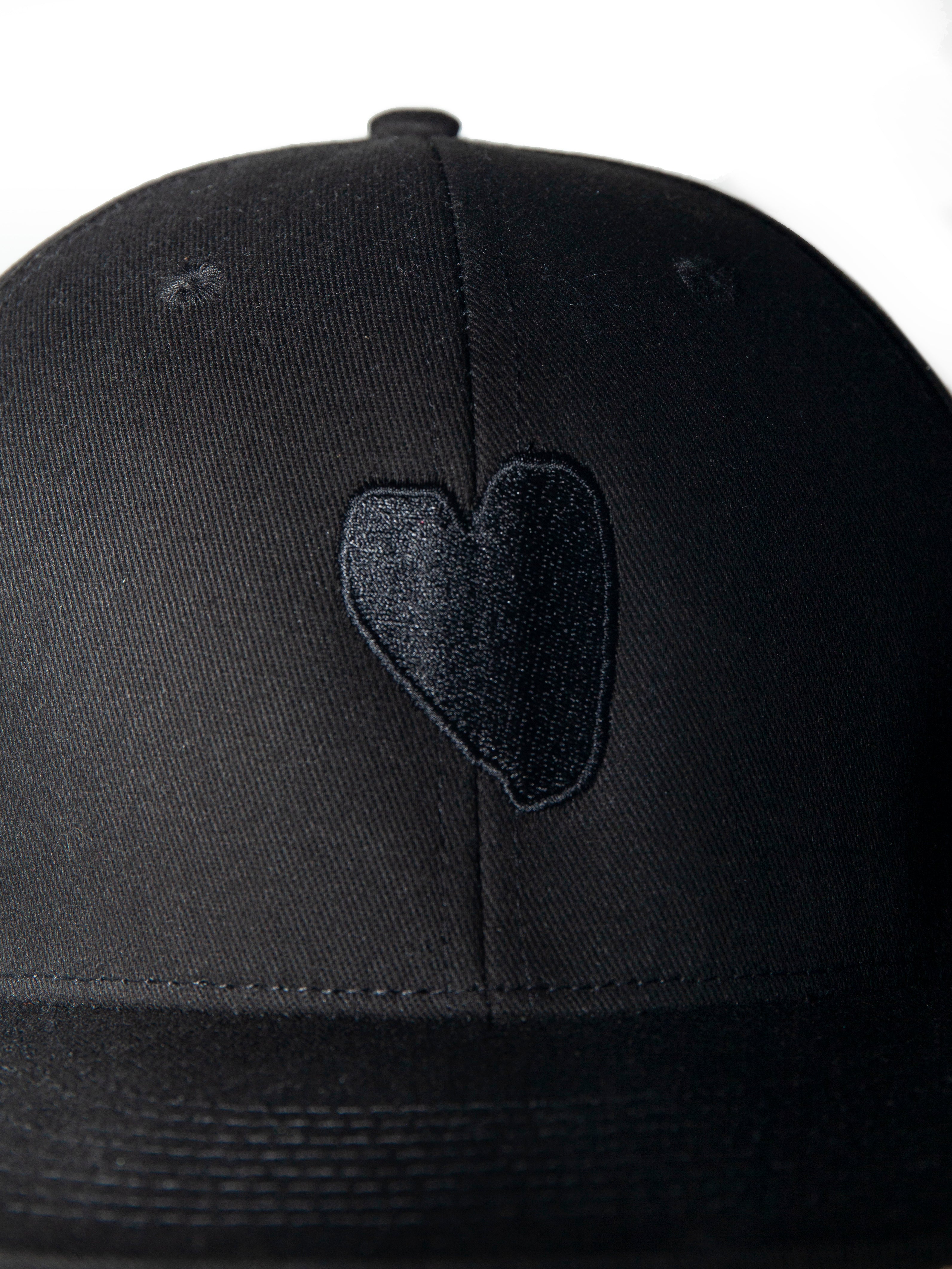 Flat Bill Snapback Cap | Black Hearts