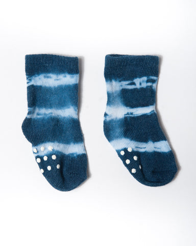 cotton indigo stripes socks