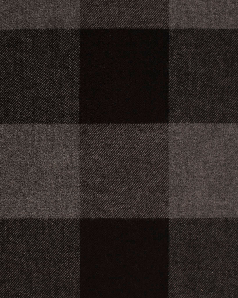Fabric| Black/Grey Check Cotton Flannel