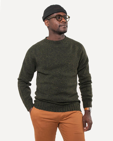 Made in Canada The Highland Crew neck from 18 Waits — a Sustainable Men's clothing brand offering Vintage Inspired menswear and Rock and Roll Fashion.