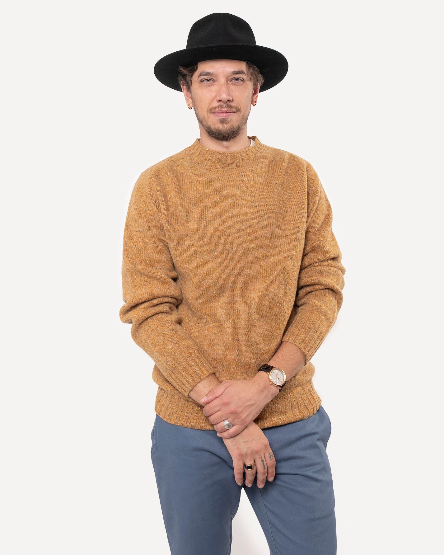 Made in Canada The Highland Crew neck from 18 Waits — a Sustainable Men's clothing brand offering Vintage Inspired menswear and Rock and Roll Fashion.