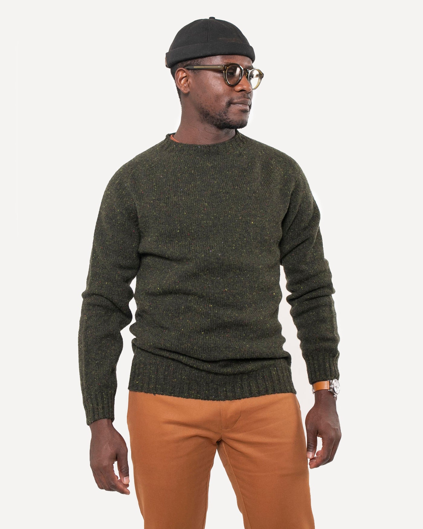 Made in Canada The Highland Crew neck from 18 Waits — a Sustainable Men's clothing brand offering Vintage Inspired menswear and Rock and Roll Fashion.