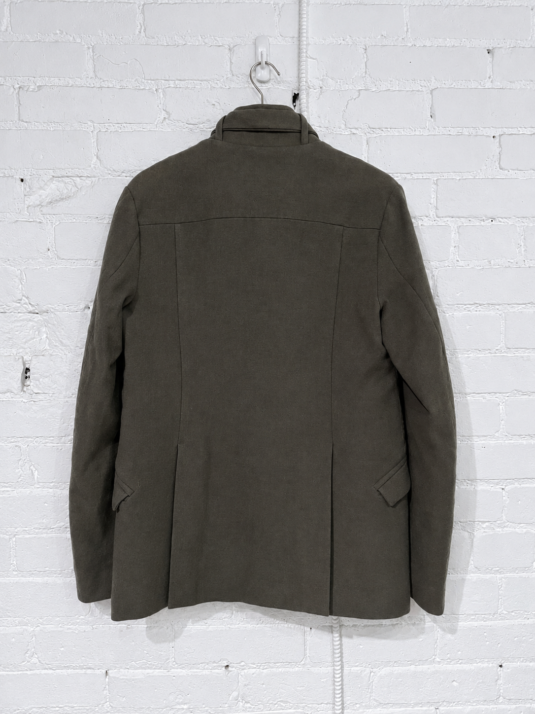 Vintage Brigadier Jacket | Stone Grey Wool