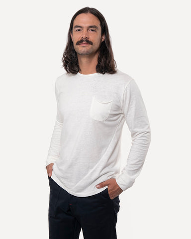 Made in Canada Long Sleeve Pocket Tee from 18 Waits — a Sustainable Men's clothing brand offering Vintage Inspired menswear and Rock and Roll Fashion.