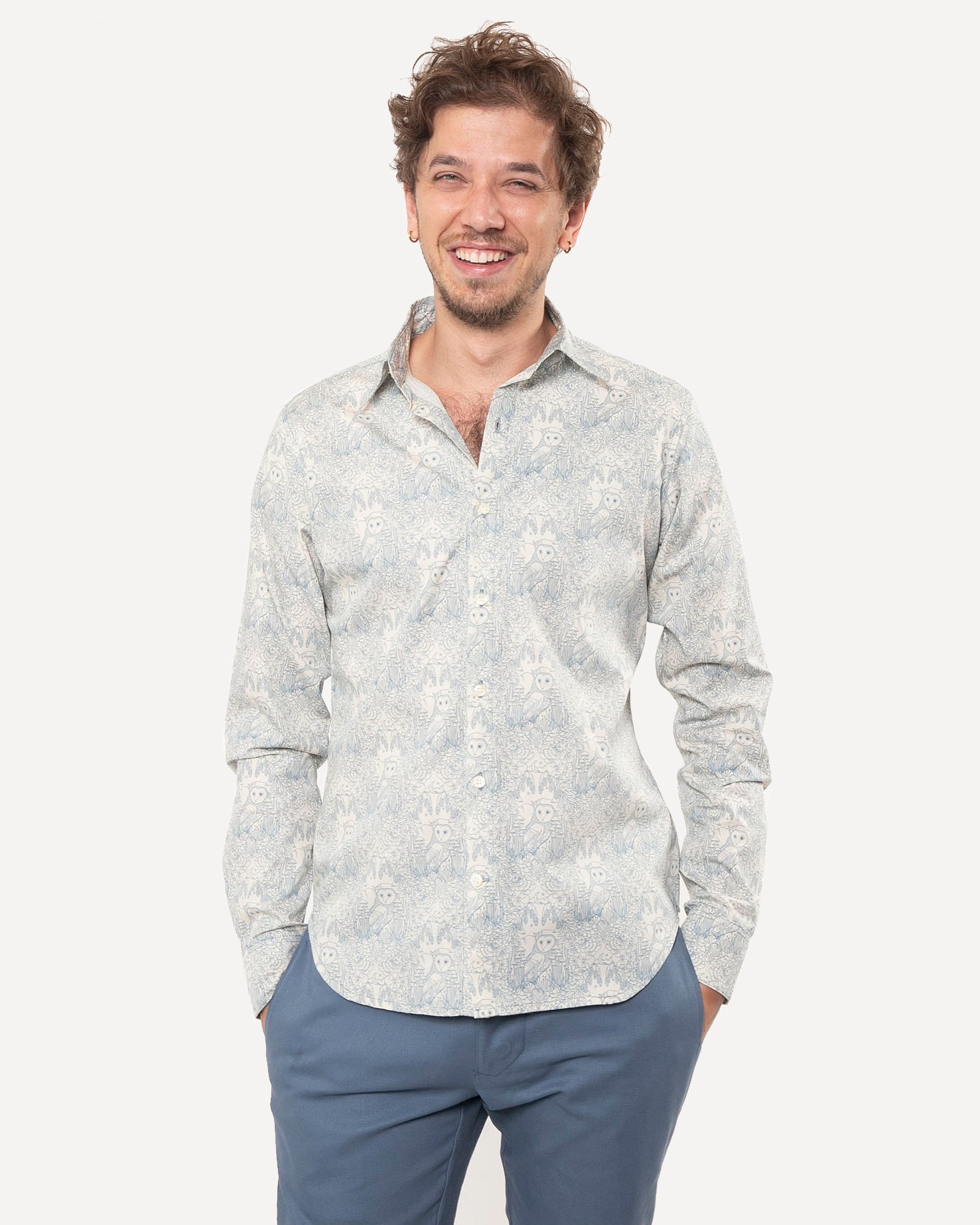 Made in Canada The Long Sleeve Dylan Shirt from 18 Waits — a Sustainable Men's clothing brand offering Vintage Inspired menswear and Rock and Roll Fashion.