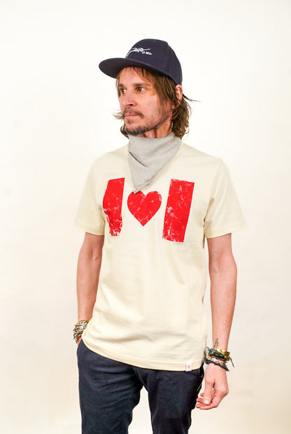 Made in Canada short Sleeve Heart ♥️ Shirt from 18 Waits — a Sustainable Men's clothing brand offering Vintage Inspired menswear and Rock and Roll Fashion.