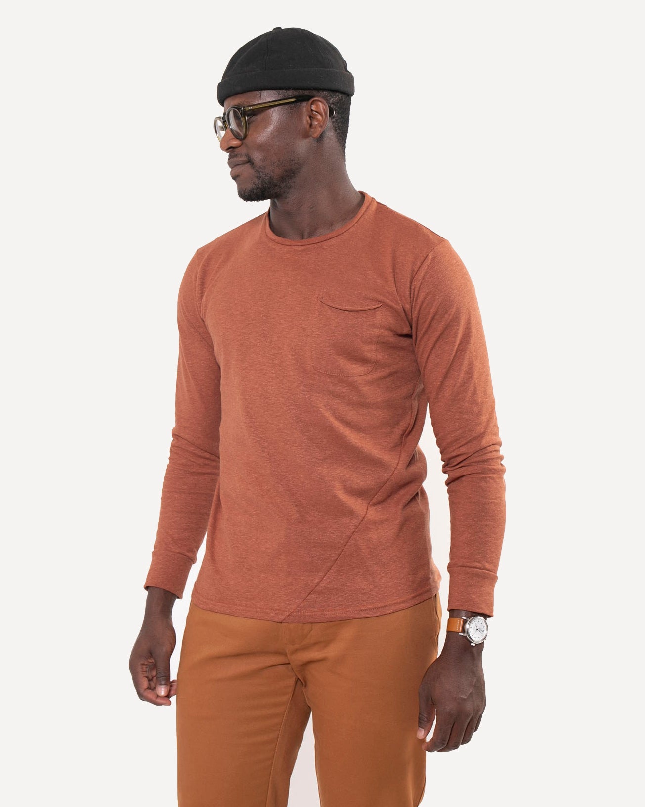 Made in Canada Long Sleeve Pocket Tee from 18 Waits — a Sustainable Men's clothing brand offering Vintage Inspired menswear and Rock and Roll Fashion.