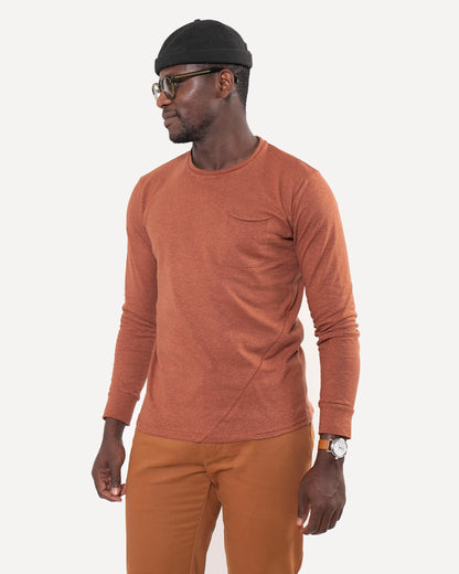 Made in Canada Long Sleeve Pocket Tee from 18 Waits — a Sustainable Men's clothing brand offering Vintage Inspired menswear and Rock and Roll Fashion.