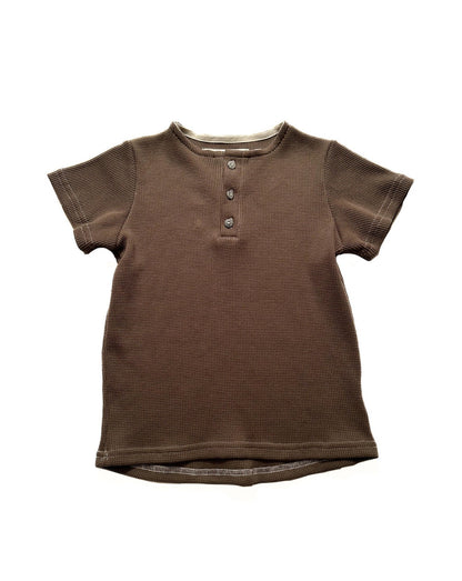 Made in Canada, Kids Henley from 18 Waits — a Sustainable Men's clothing brand offering Vintage Inspired menswear and Rock and Roll Fashion. A refined Imogene and Willie alternative for those who value quality and character.