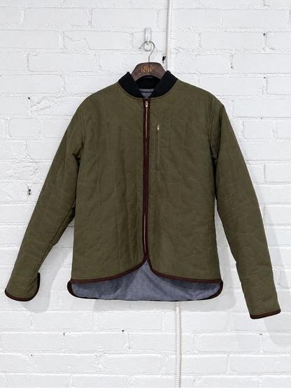 Vintage Puffer Jacket | Olive Wax Cotton