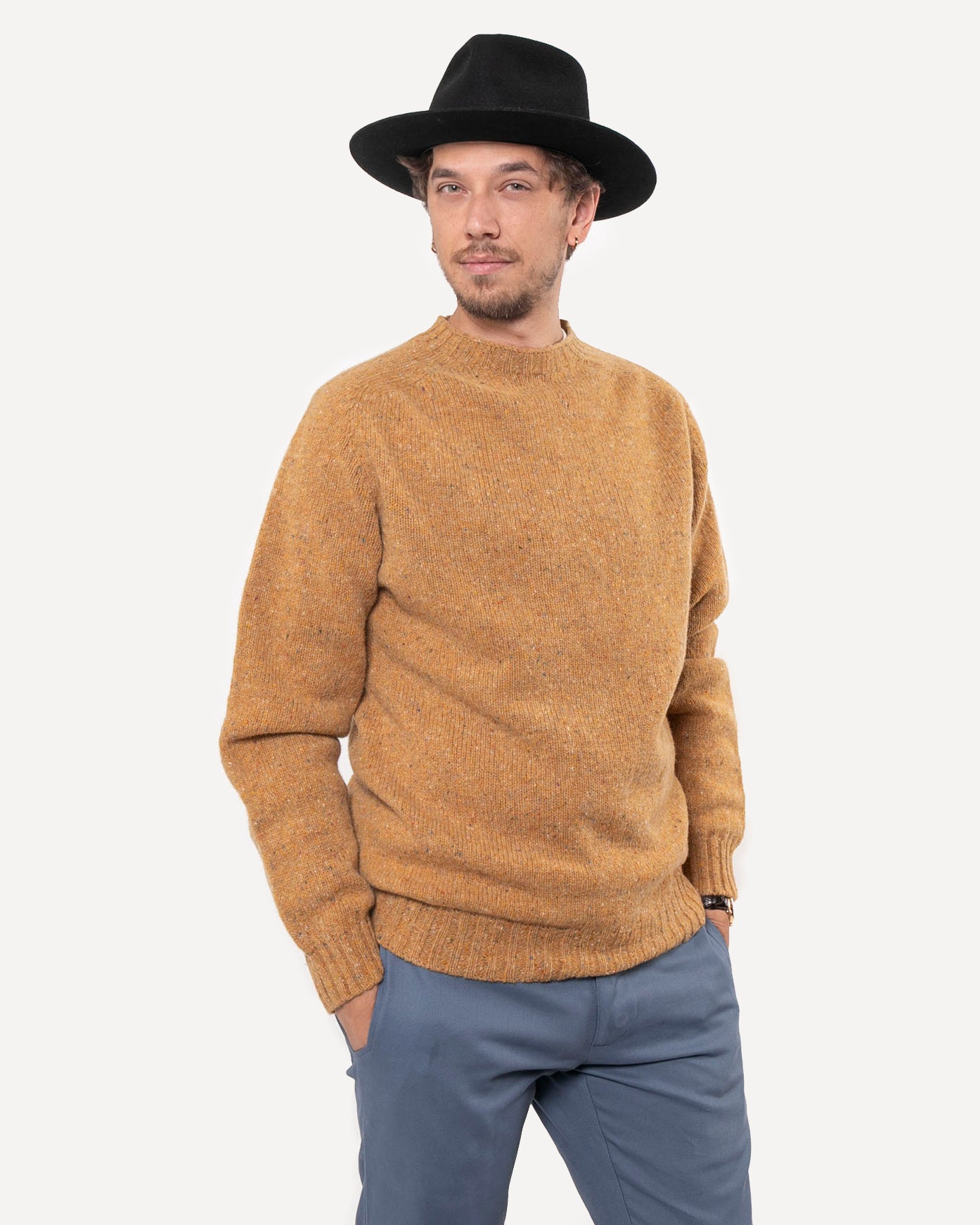 Made in Canada The Highland Crew neck from 18 Waits — a Sustainable Men's clothing brand offering Vintage Inspired menswear and Rock and Roll Fashion.