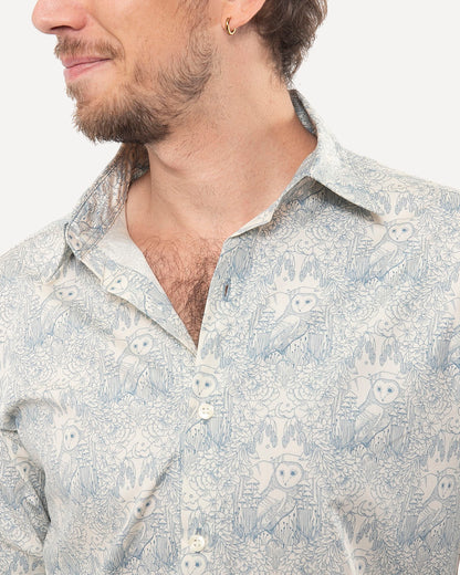 Made in Canada The Long Sleeve Dylan Shirt from 18 Waits — a Sustainable Men's clothing brand offering Vintage Inspired menswear and Rock and Roll Fashion.