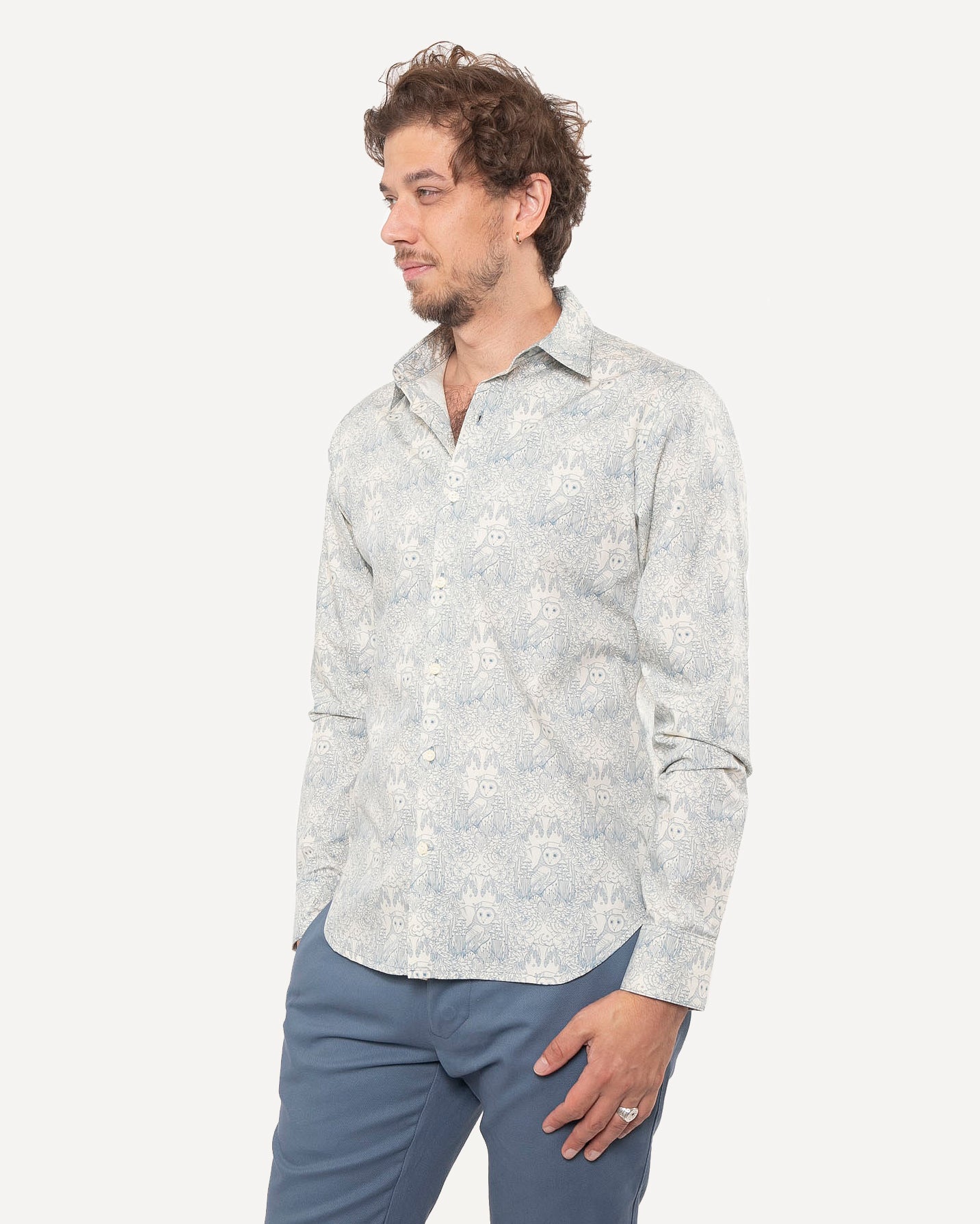 Made in Canada The Long Sleeve Dylan Shirt from 18 Waits — a Sustainable Men's clothing brand offering Vintage Inspired menswear and Rock and Roll Fashion.