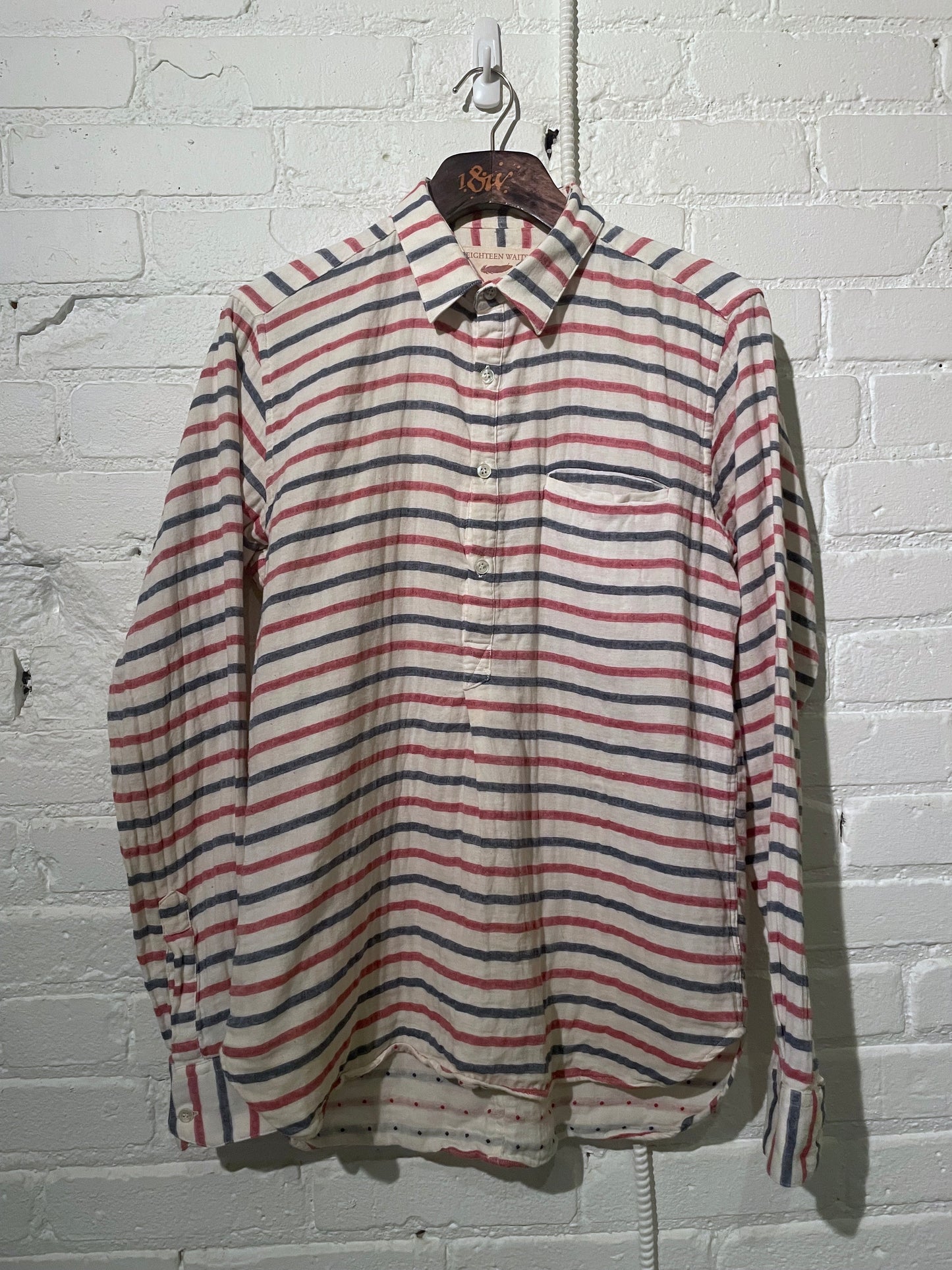 Vintage Long Sleeve Pullover | Red and Blue Stripe