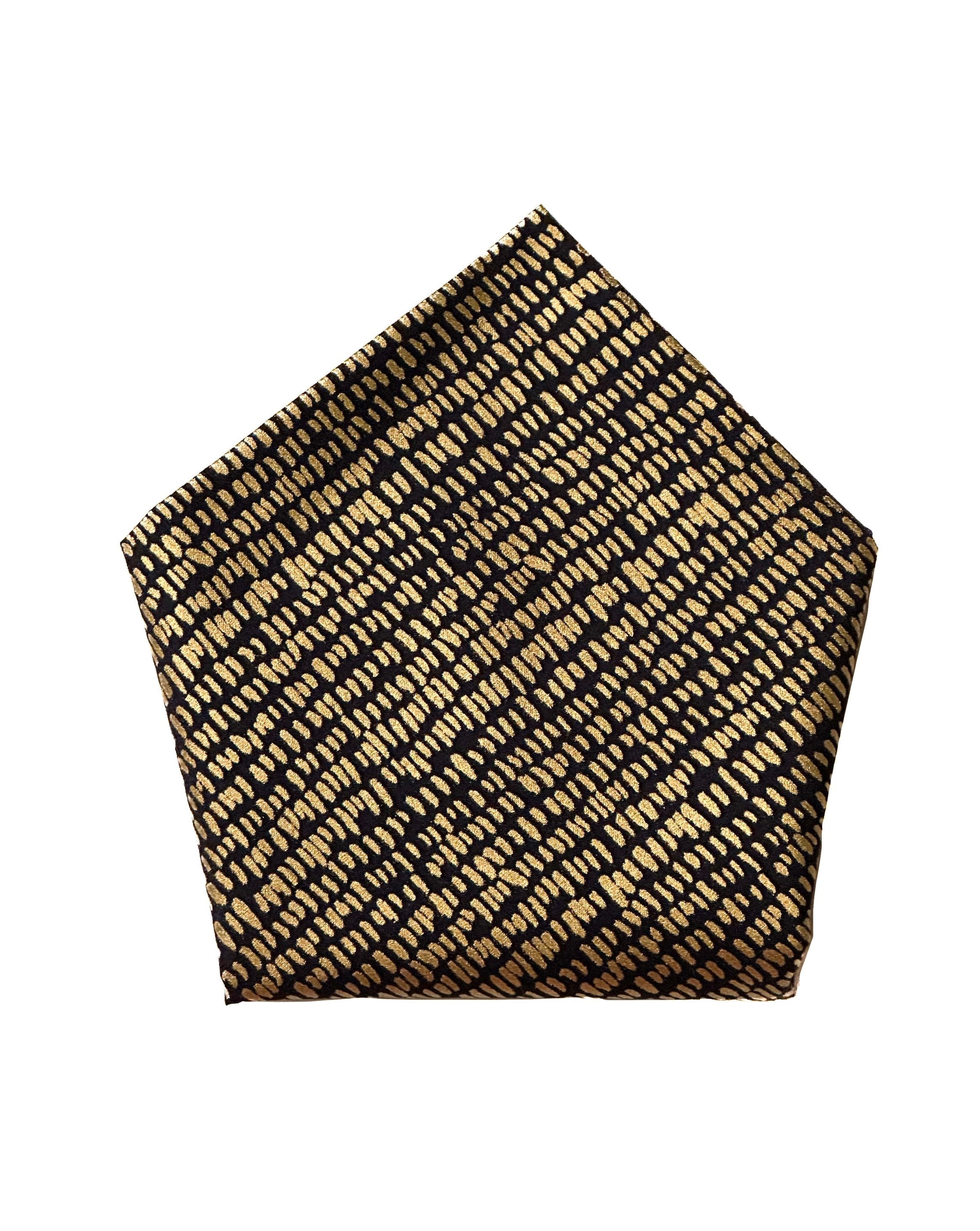 Pocket Square | Gold Dashes